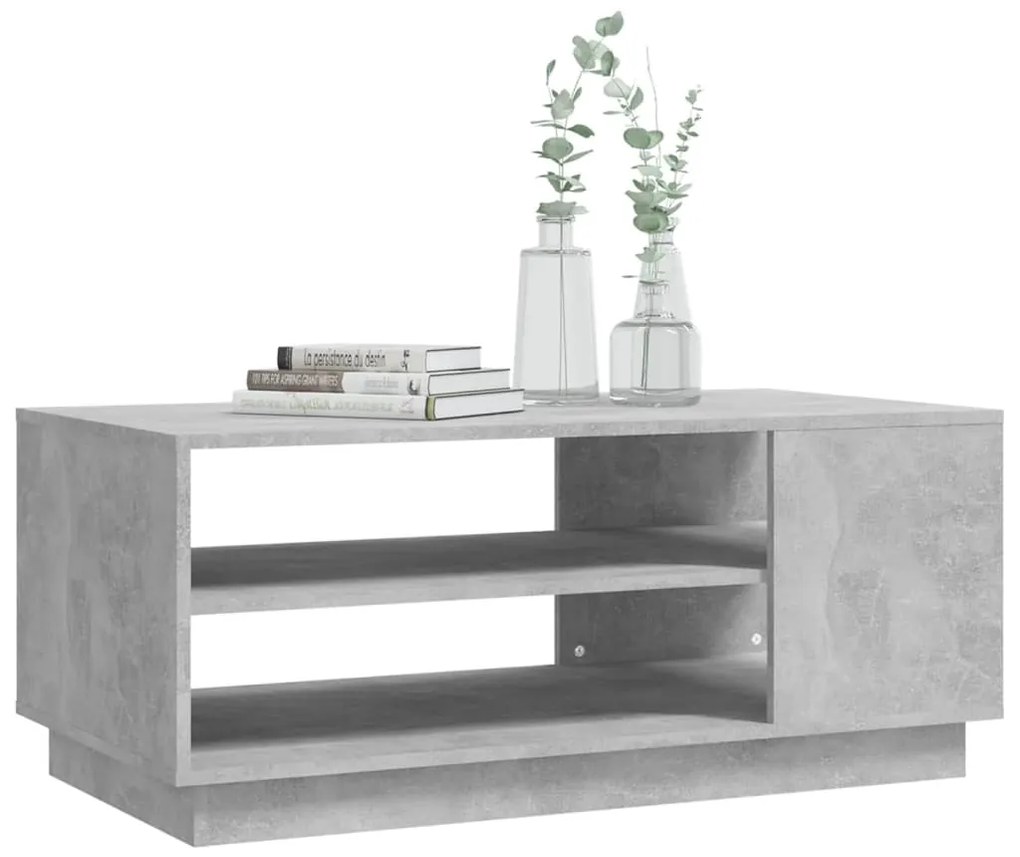 Mesa de centro 102x55x43 cm aglomerado cinzento cimento