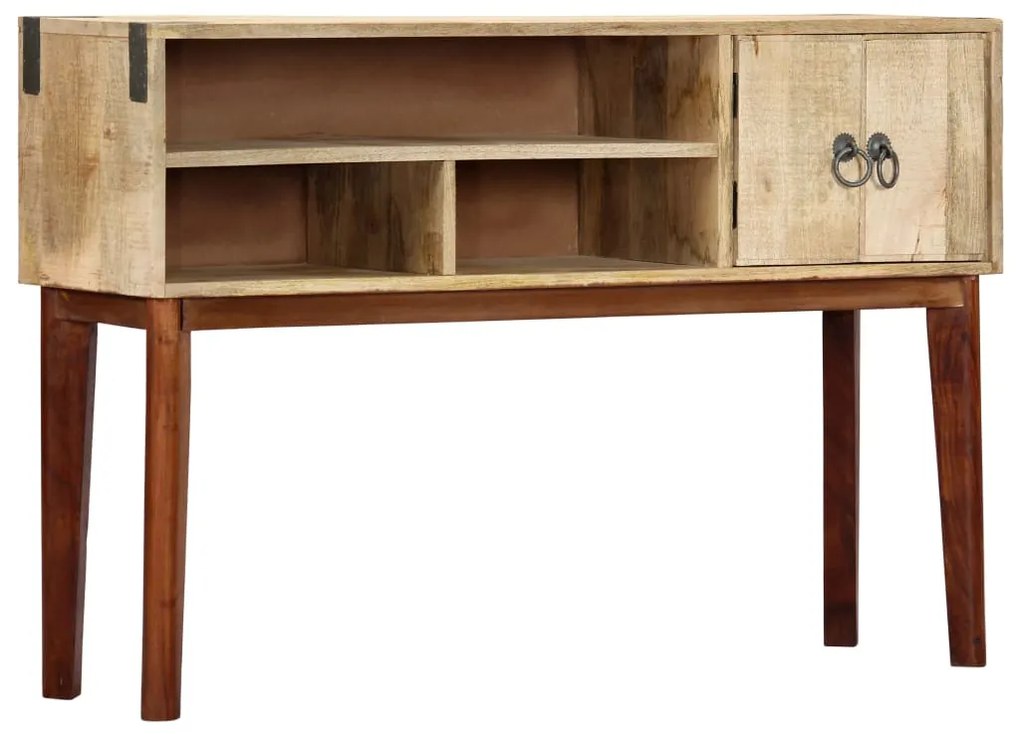 Mesa consola 115x30x76 cm madeira de mangueira áspera maciça