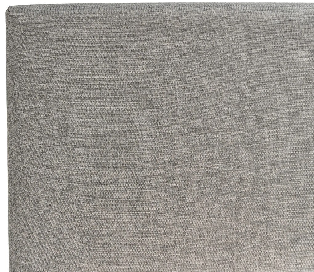Cama de casal em tecido cinzento claro 140 x 200 cm FITOU Beliani