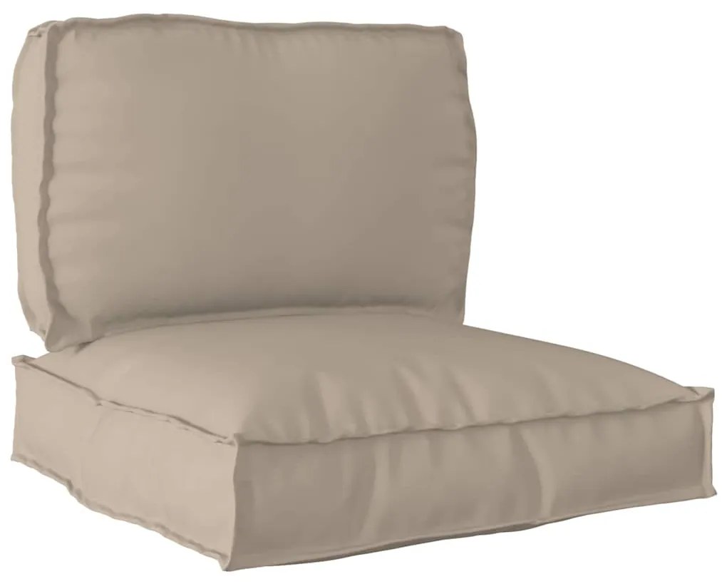 vidaXL Conjunto de Almofadas para Palete 2 pcs Cinzento-acastanhado