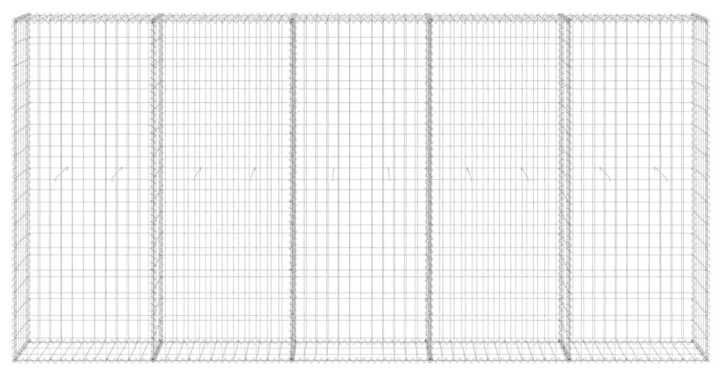 Muro gabião com tampas aço galvanizado 300x30x150 cm