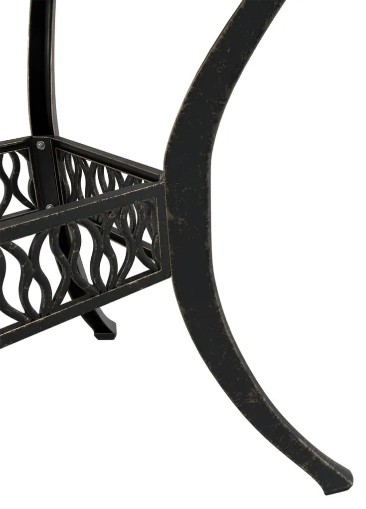 Mesa de jardim Ø90x75 cm alumínio fundido bronze