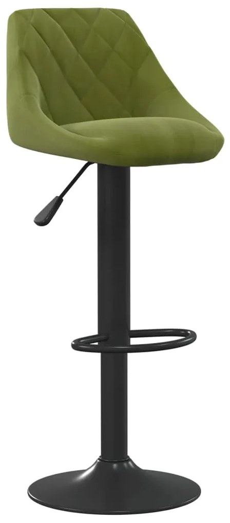 Bancos de bar 2 pcs veludo verde-claro