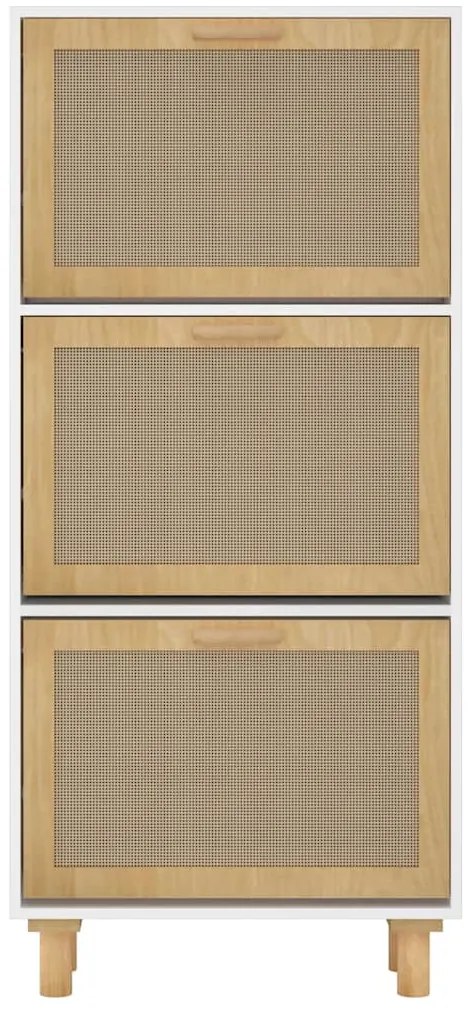 Sapateira 52x25x115 cm derivados de madeira/vime natural branco