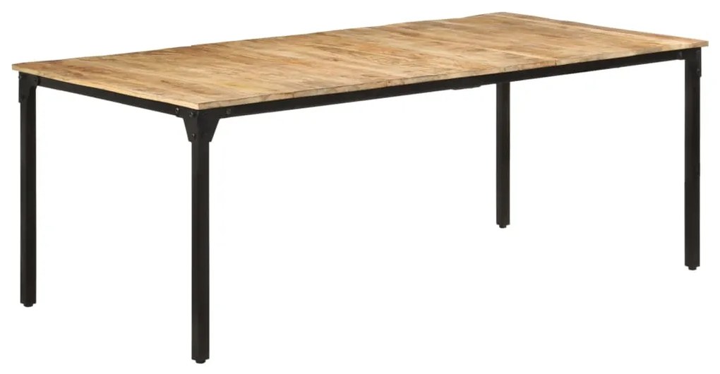 Mesa de jantar 200x100x76 cm madeira de mangueira áspera