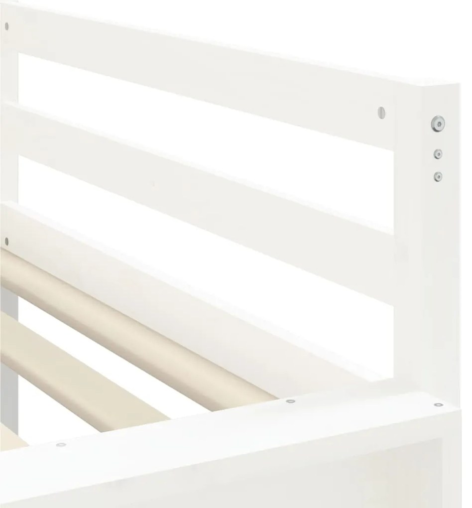 Cama alta para criança com torre 90x190 cm pinho maciço azul