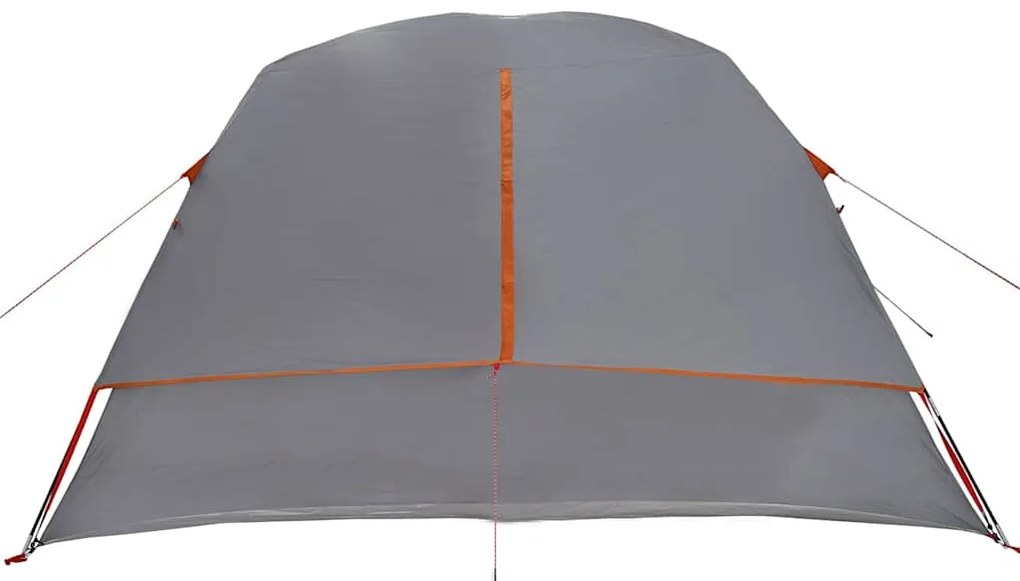 Tenda de campismo cabana p/ 4 pessoas impermeável cinza/laranja