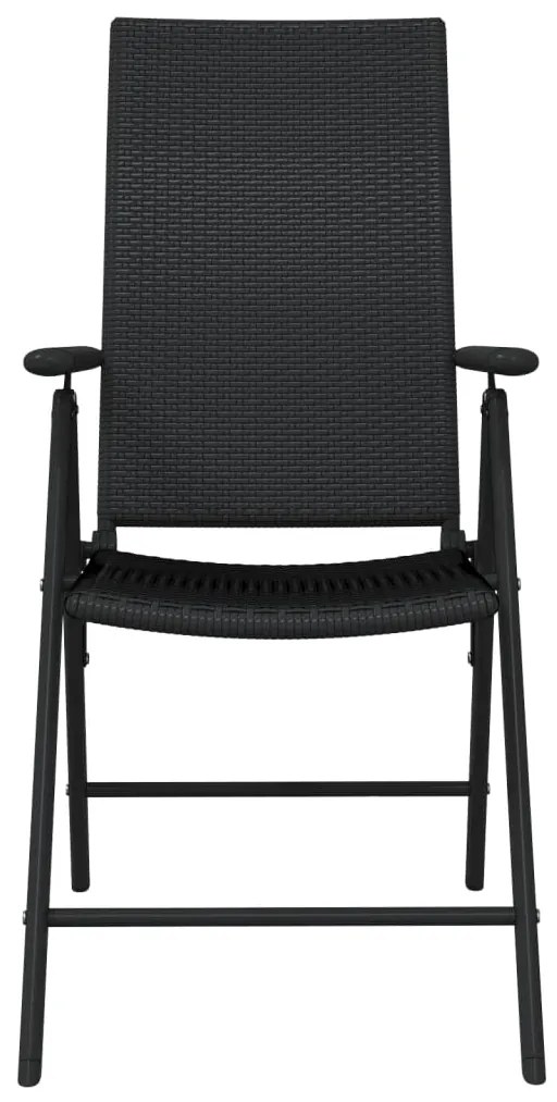 9 pcs conjunto de jantar para jardim preto