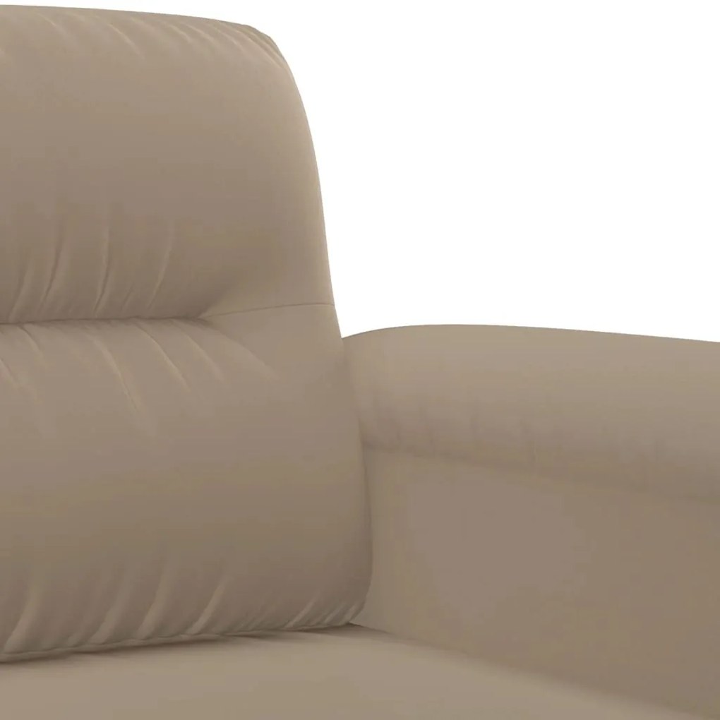 2 pcs conjunto sofás c/ almofadões microfibra cinza-acastanhado