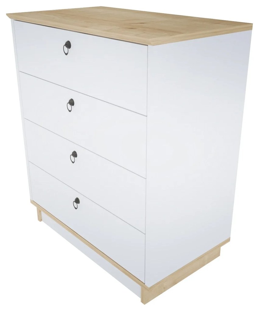 Cômoda Sahra – Branco Carvalho – 72x83,1x42 cm