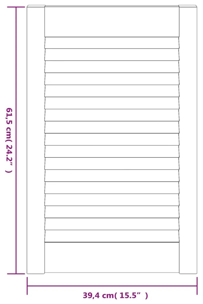 Portas de armário 2 pcs design de persiana pinho maciço branco