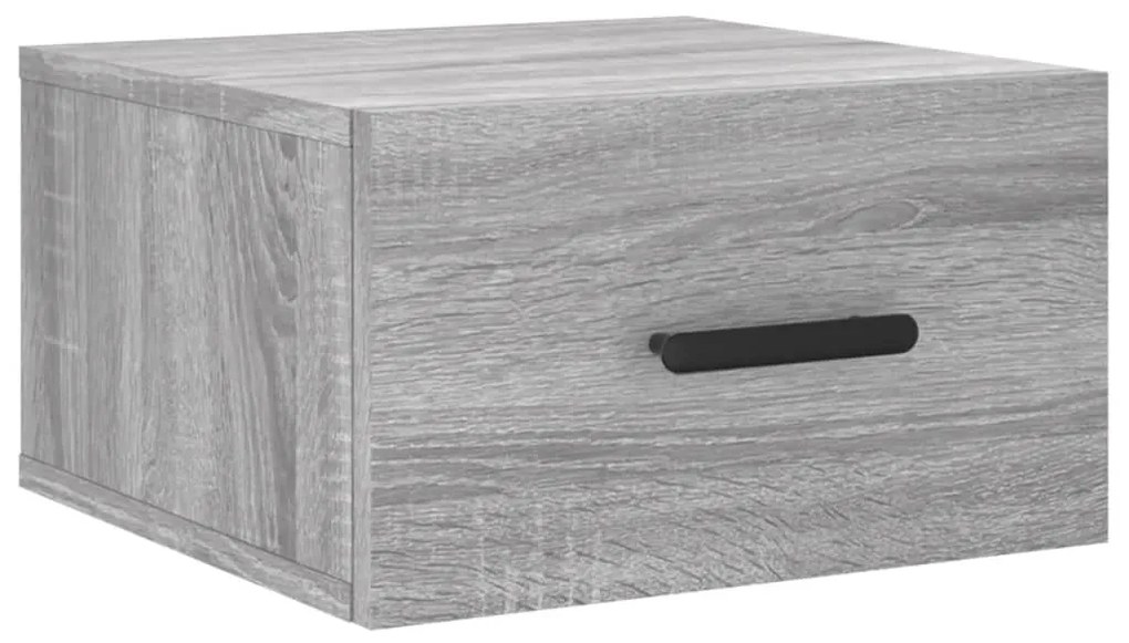 Mesas de cabeceira de parede 2 pcs 35x35x20 cm cinzento sonoma