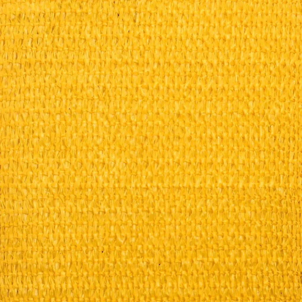 Para-sol estilo vela retangular 160 g/m² 6x7 m PEAD amarelo