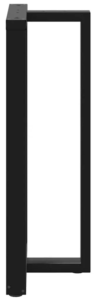 Pés de mesa de bar em forma de T, 2 peças, preto, 60x35x(110-111) cm,