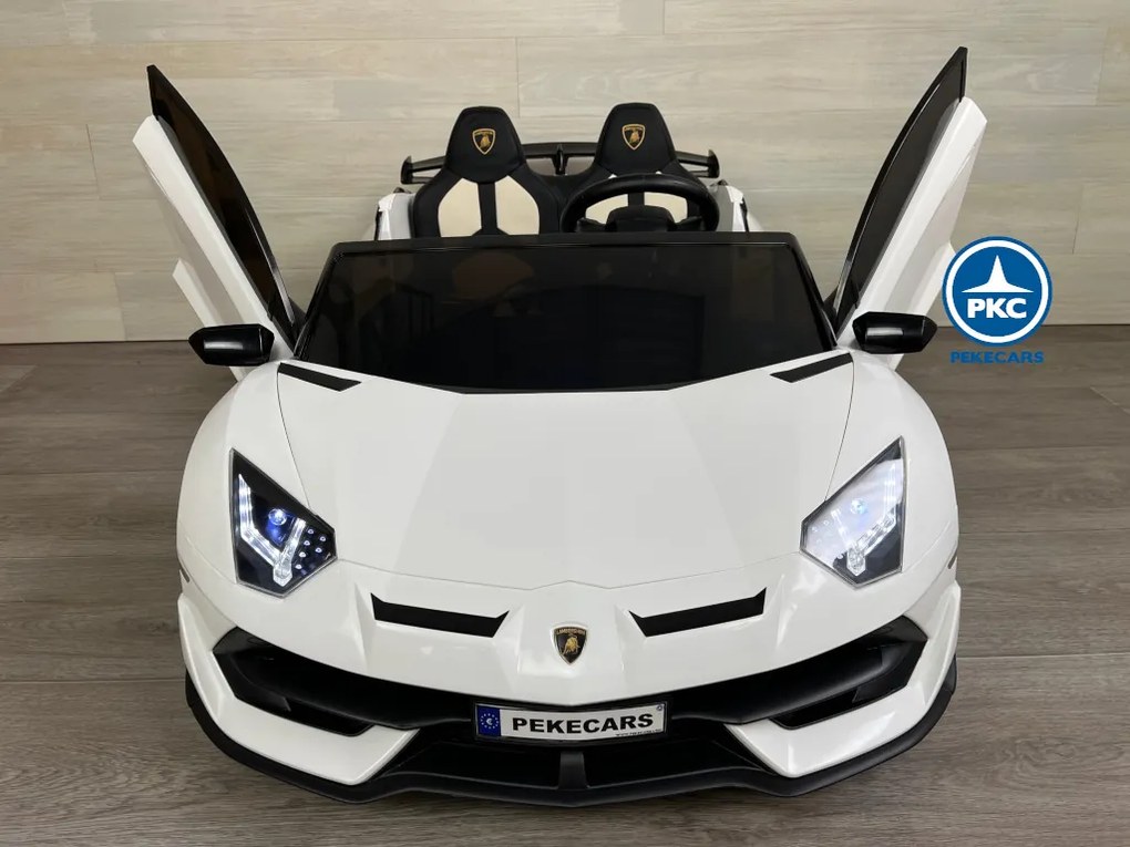 Carro eletrico crianças  Lamborghini Aventador 2 Lugares 24V 2.4G MP4 Branco