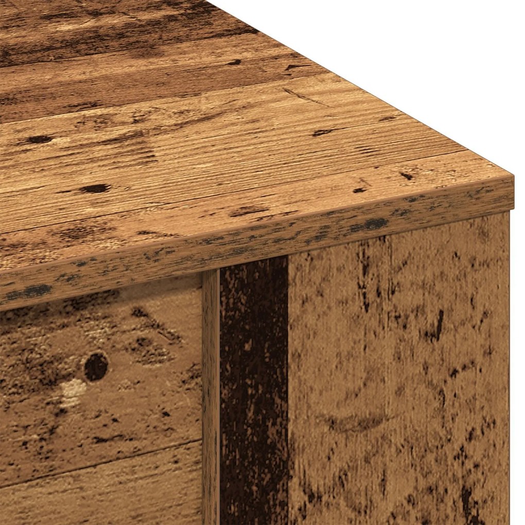 Mesa de Centro vidaXL em Madeira Velha 102x55x45 cm de Madeira de Enge