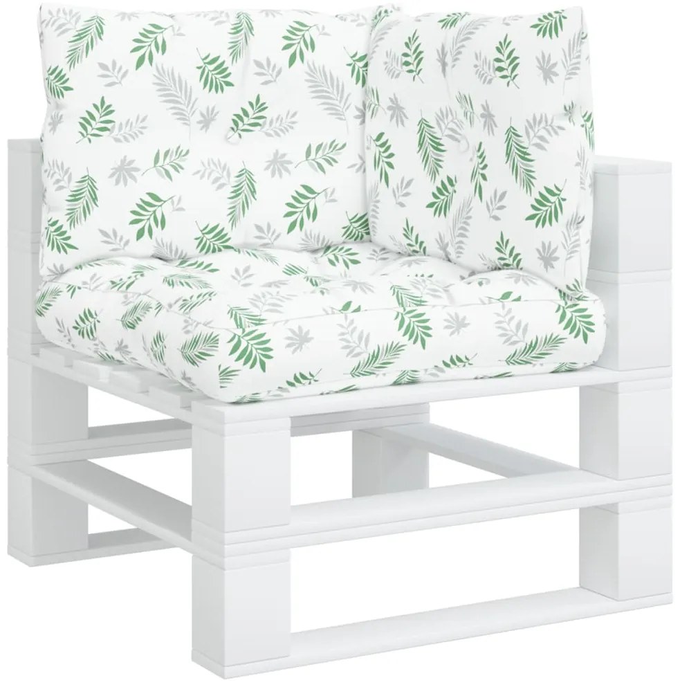 Almofadões p/ móveis paletes 3 pcs tecido oxford padrão folhas