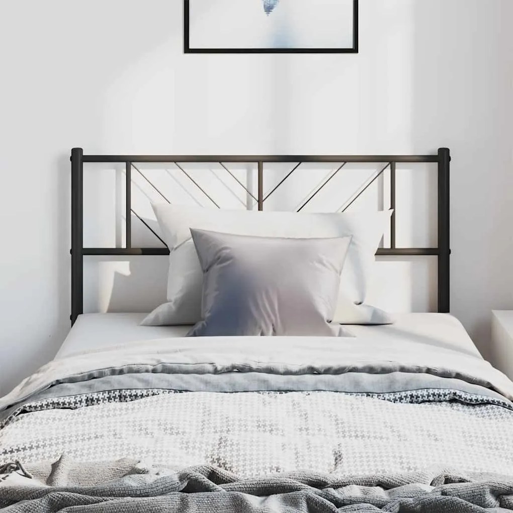 Cabeceira de cama 100 cm metal preto