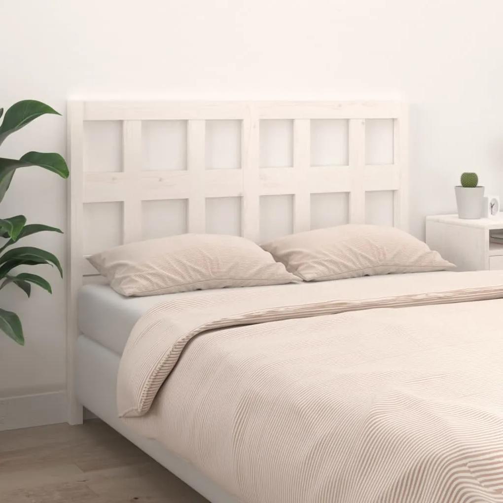 Cabeceira de cama 165,5x4x100 cm madeira de pinho maciça branco