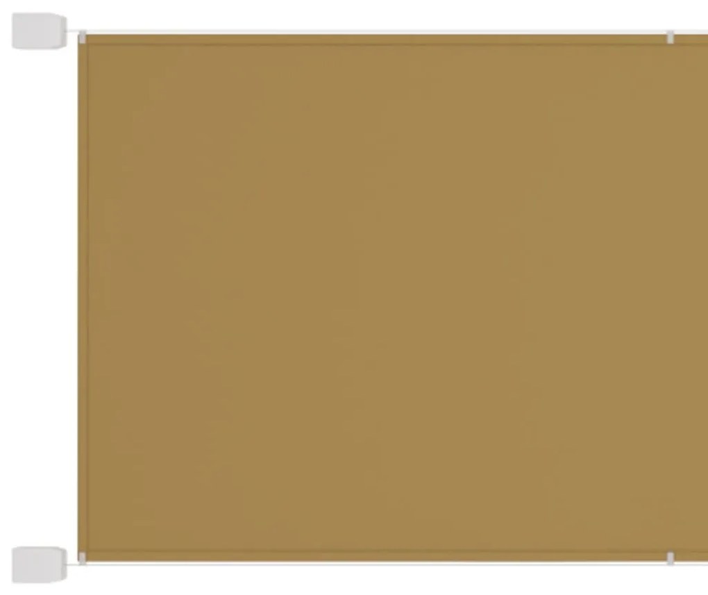 148267 vidaXL Toldo vertical 140x1000 cm tecido oxford bege