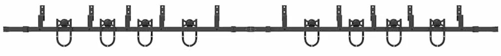 Kit de ferragens para porta deslizante 400 cm aço preto