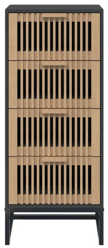 Aparador alto 40x30x95 derivados de madeira preto