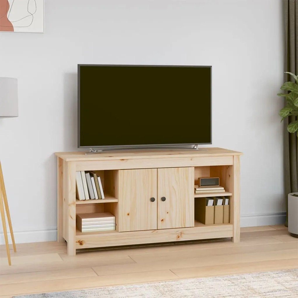 vidaXL Móvel de TV 103x36,5x52 cm madeira de pinho maciça