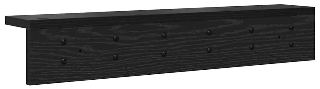 Cabideiro de Parede Carvalho preto 60 x 10.5 x 10.5 cm