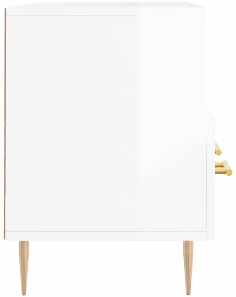 Móvel para TV 102x36x50 cm derivados madeira branco brilhante