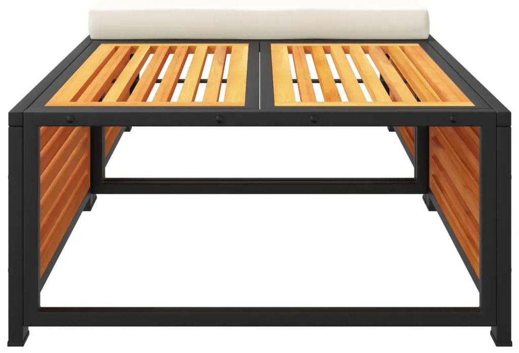 Mesa de jardim com banco madeira de acácia maciça