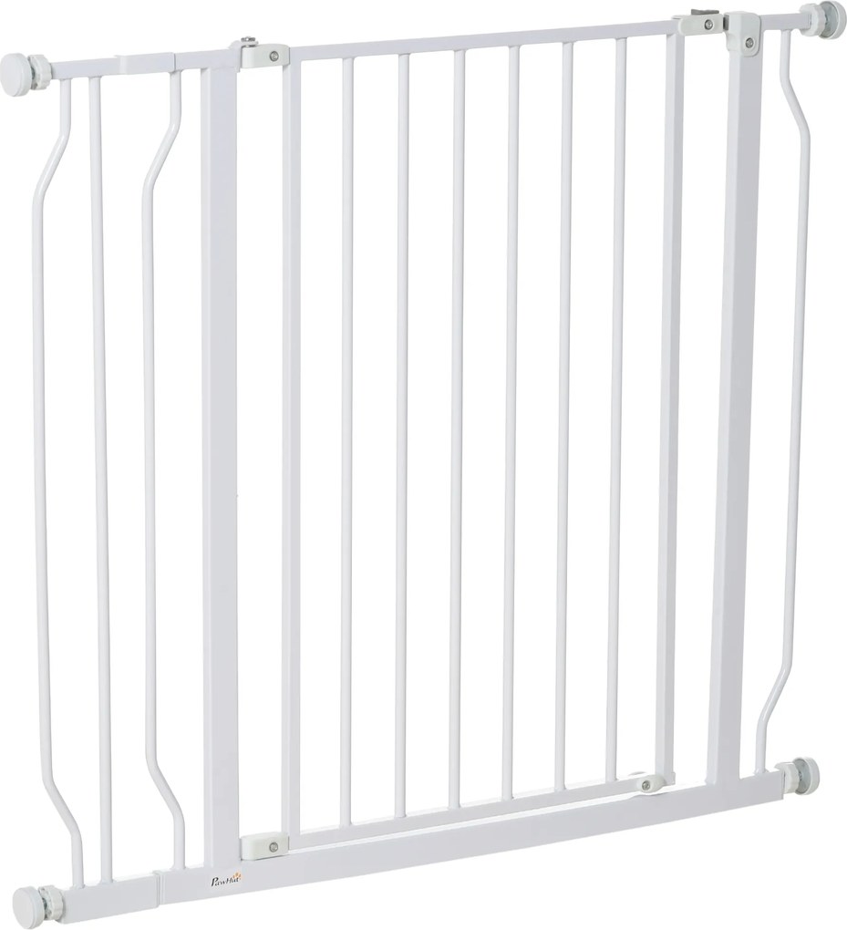 Barreira de Segurança para Cães Extensível para Escadas e Portas 75-95cm com  Extensão de 10 cm Altura 76 cm Branco