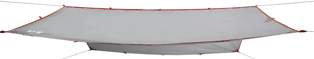 Lona de campismo 400x294 cm impermeável cinzento e laranja