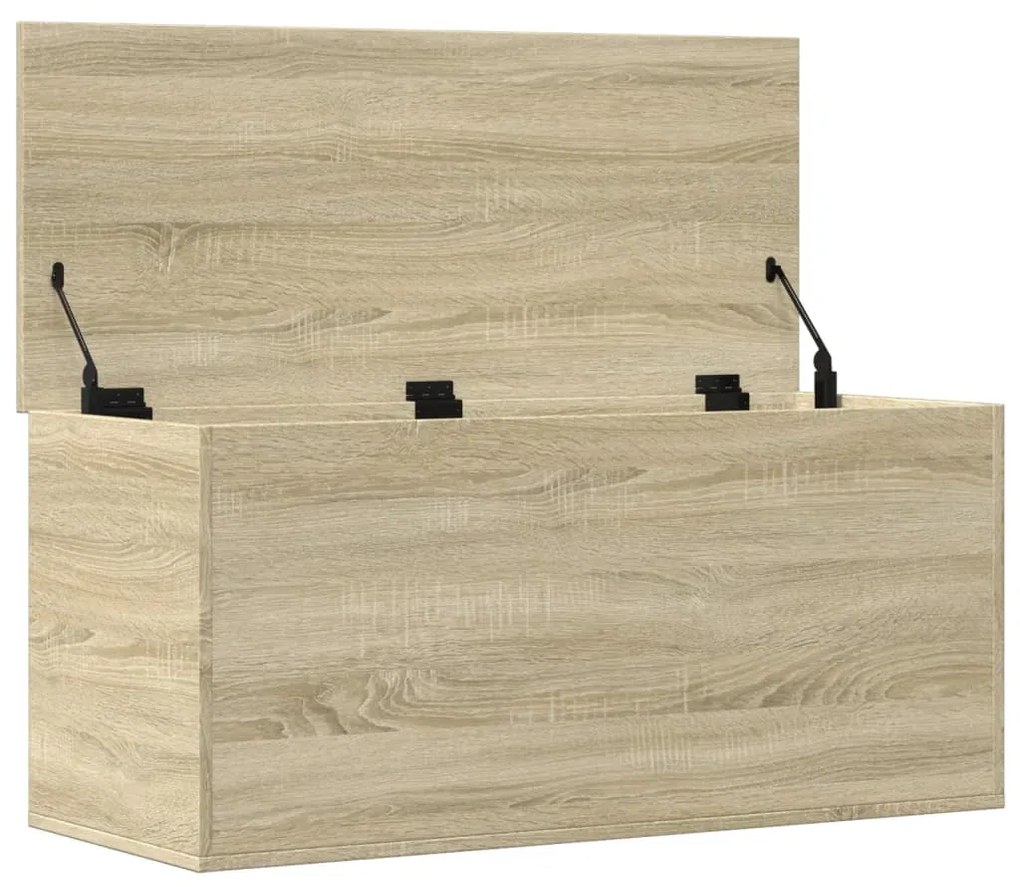 Caixa de arrumação 100x42x46 cm deriv. madeira carvalho sonoma