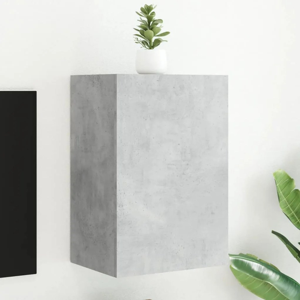 vidaXL Móvel parede p/ TV 40,5x30x60cm derivados madeira cinza cimento