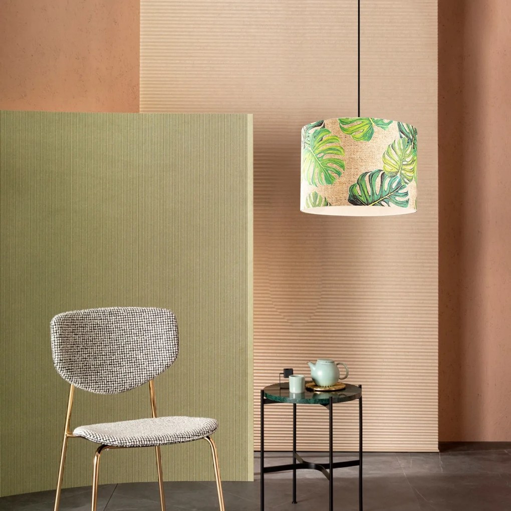 Candeeiro de Teto Abajur – Multicolor – Diâmetro 40 cm, Altura 124 cm