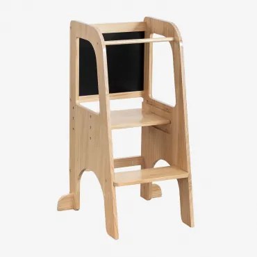 Torre De Aprendizagem Em Madeira De Pinho Sendoa Kids Castanho Madeira - Sklum