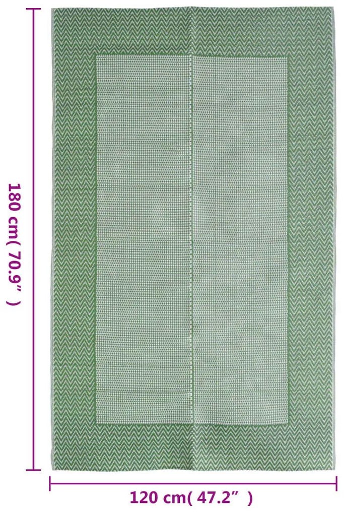 Tapete de exterior 120x180 cm ARAKIL PP verde