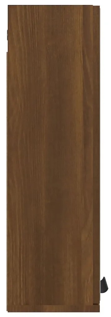 Armário espelhado de casa de banho 64x20x67cm carvalho castanho