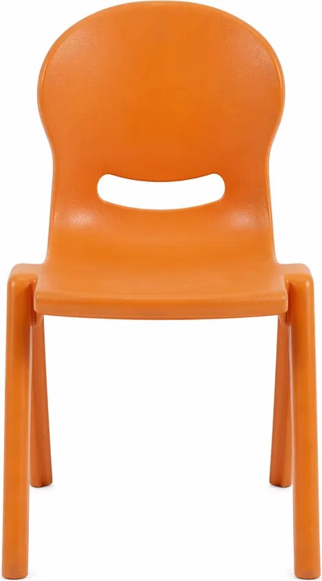 Cadeira Escolar Flex Laranja – Assento 25 cm, Empilhável