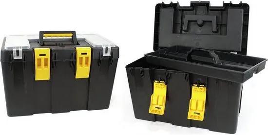 Caixa de Ferramentas com Compartimentos Bricotech Calgari Preto Amarelo (47 X 26 x 30 cm)