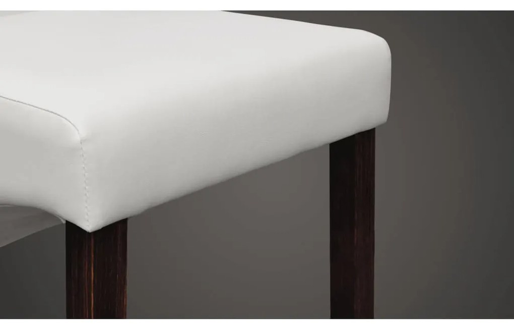Cadeiras de jantar 6 pcs couro artificial branco