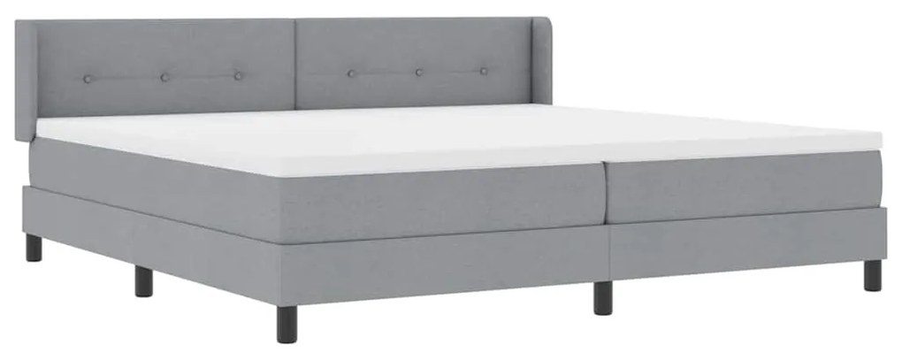 Cama Box com Colchão Cinza Claro, 200x200 cm