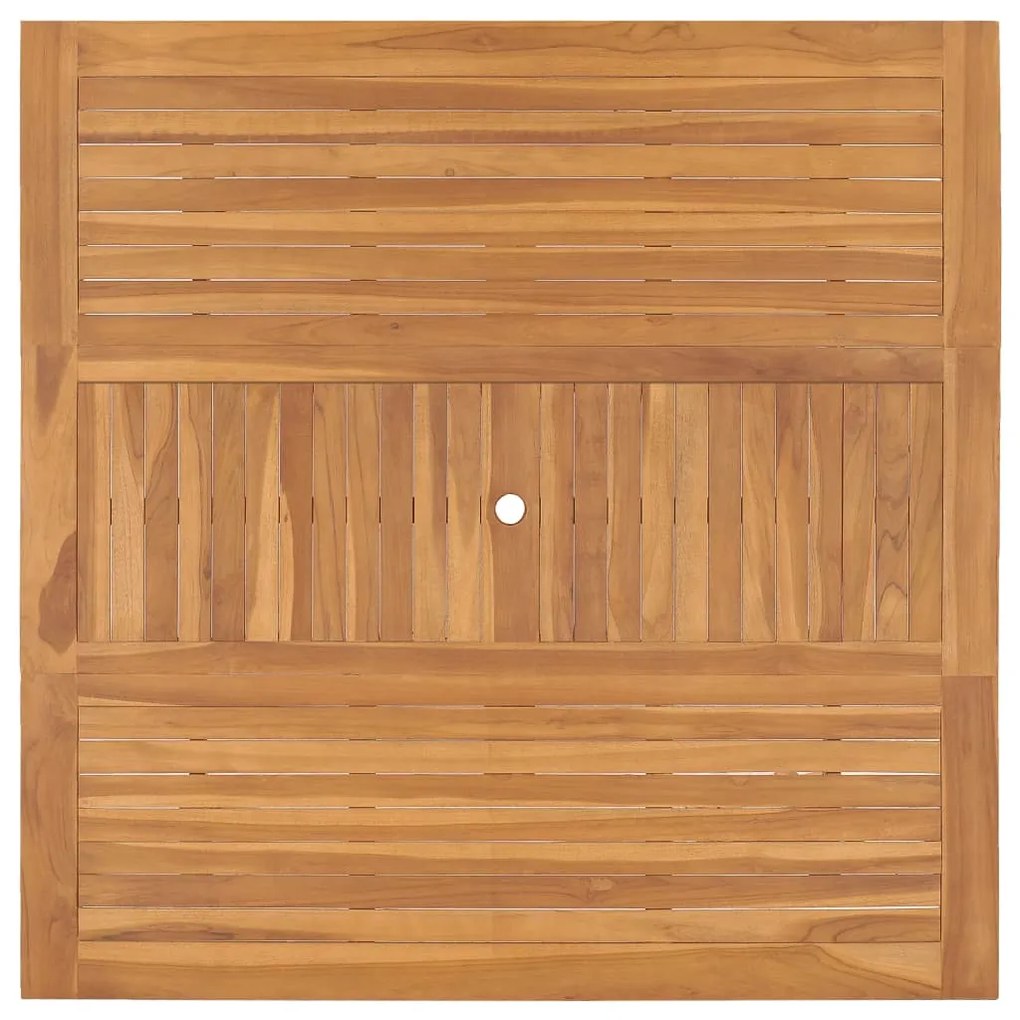 Mesa de jardim 150x150x76 cm madeira de teca maciça