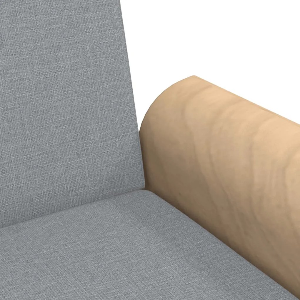 Sofá-cama com apoio de braços tecido cinzento-claro