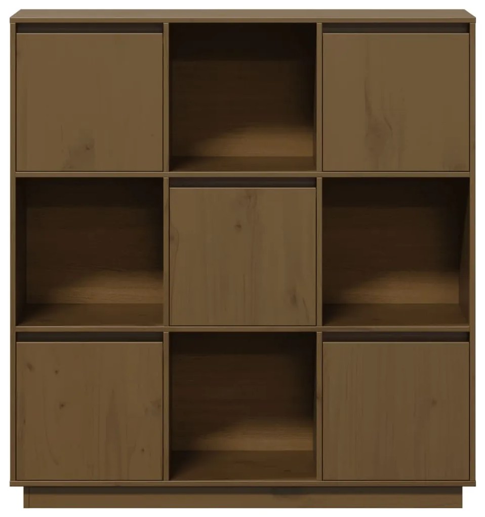 Aparador alto 110,5x35x117 cm pinho maciço castanho mel