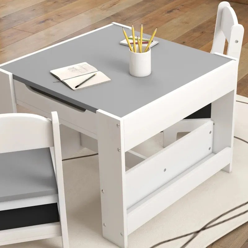 Conjunto de Mesa e 2 Cadeiras Infantis Mesa com Cadeiras para Crianças