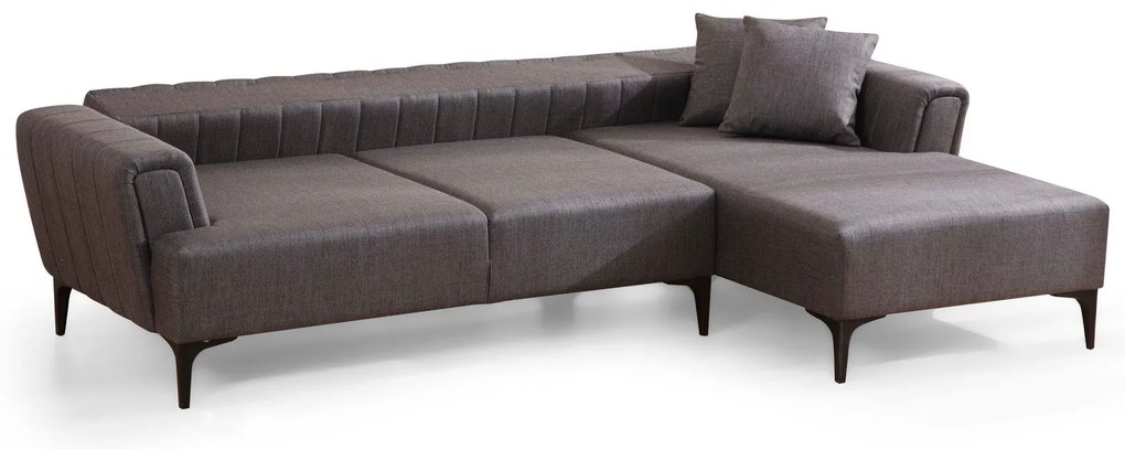 Sofá-cama de Canto Hamlet – Cinzento Escuro – 270x140 cm