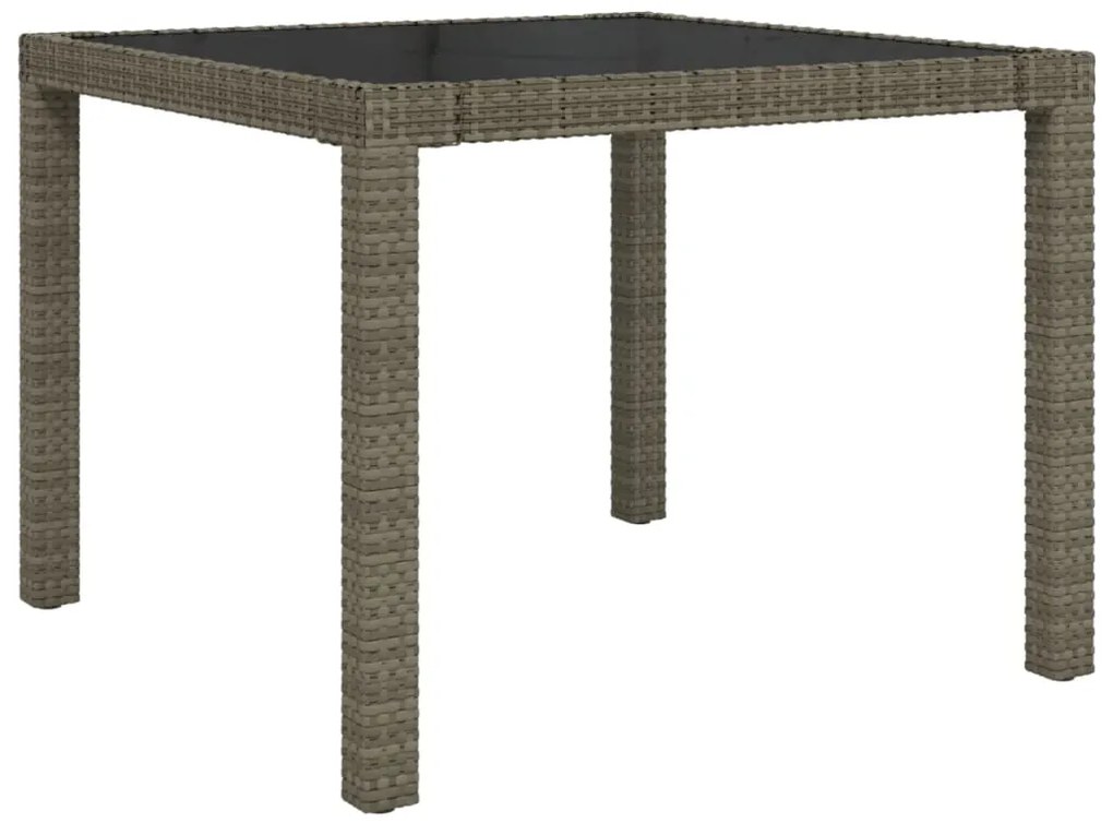 Conjunto jantar p/ exterior com almofadões 3 pcs vime cinzento