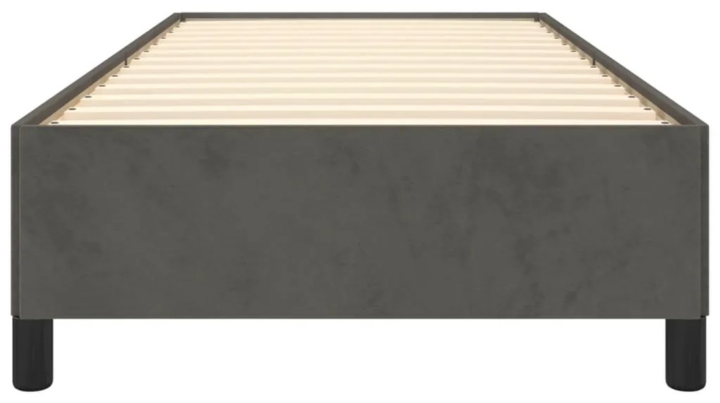 Estrutura de cama sem colchão 80x200 cm veludo cinzento-escuro
