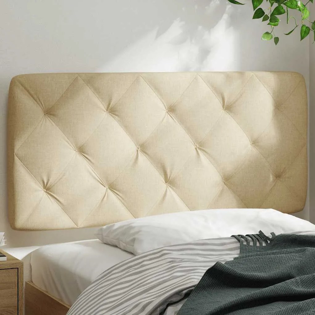 Almofadão de cabeceira 100 cm tecido creme